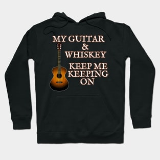 Acoustic Guitar Musician Gift MY GUITAR & WHISKEY Tshirt by ScottyGaaDo Hoodie